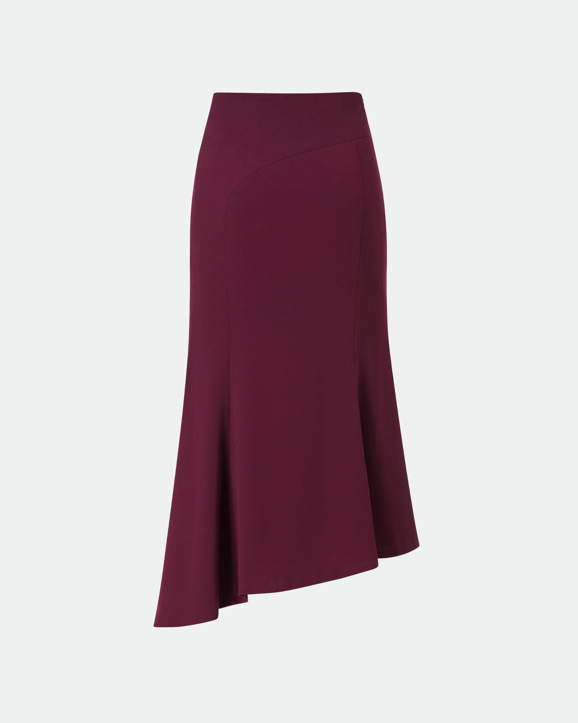 スカート THE ANDAMANE Stephanie Burgundy wool-blend midi skirt THE ANDAMANE Stephanie Burgundy wool-blend midi skirt
